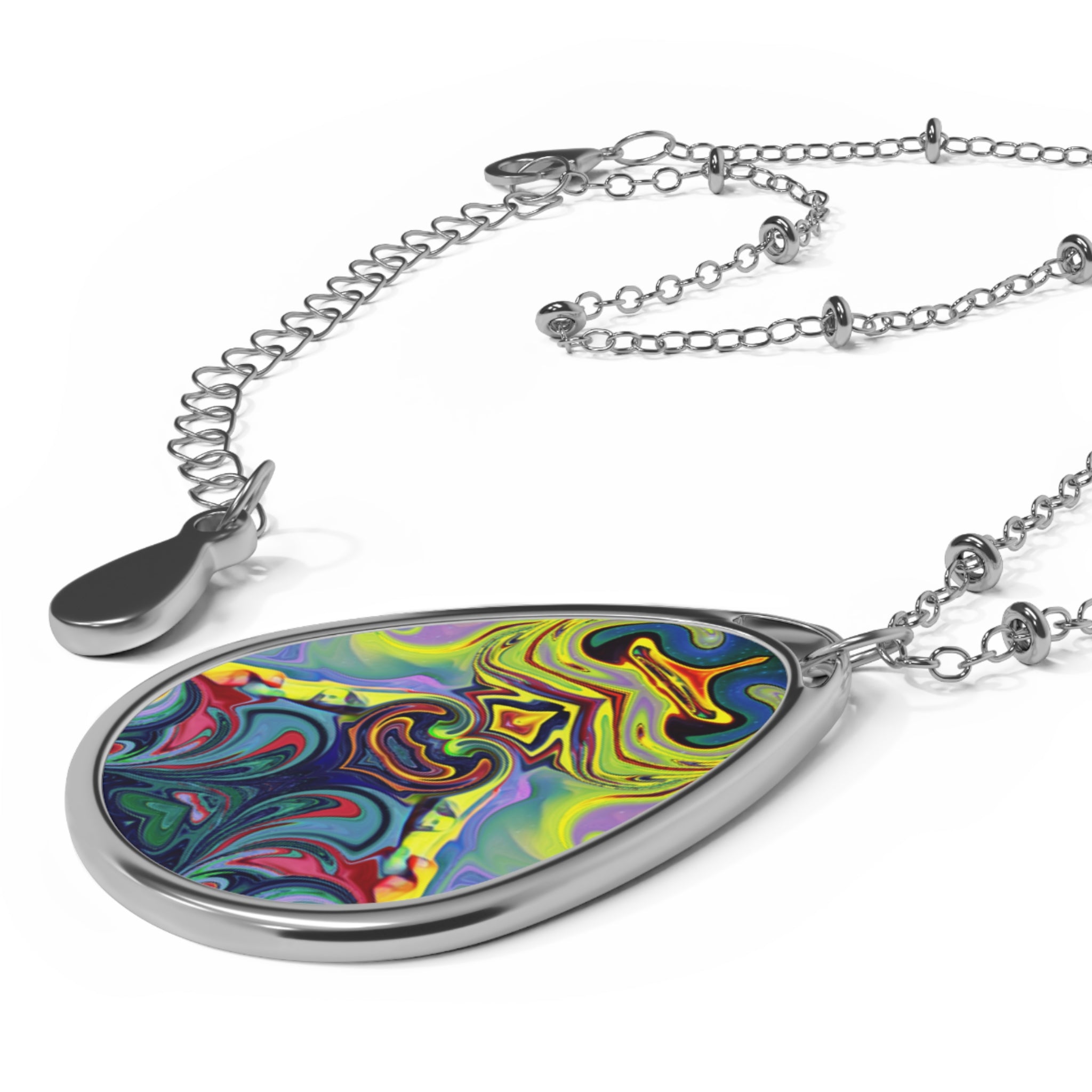 Creators Collection Oval Necklace with Abstract View