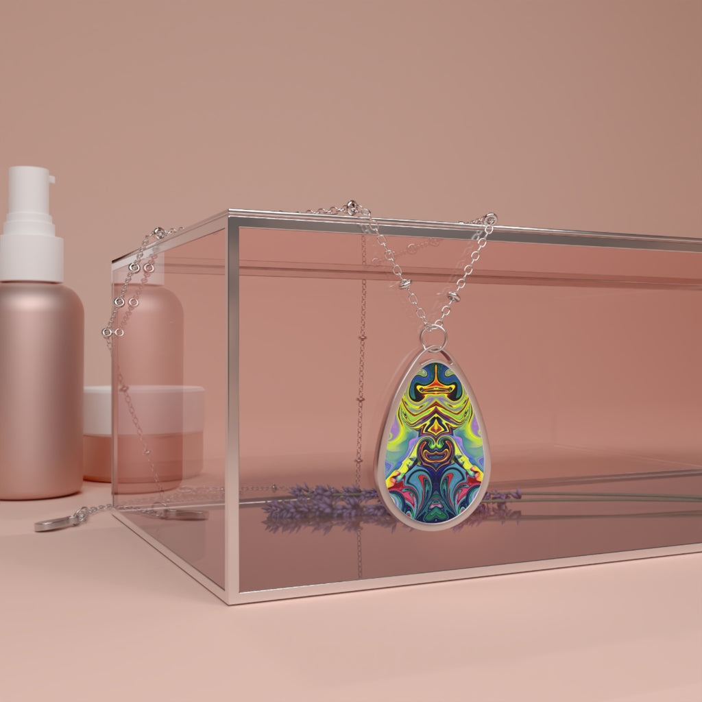 Creators Collection Oval Necklace with Abstract View