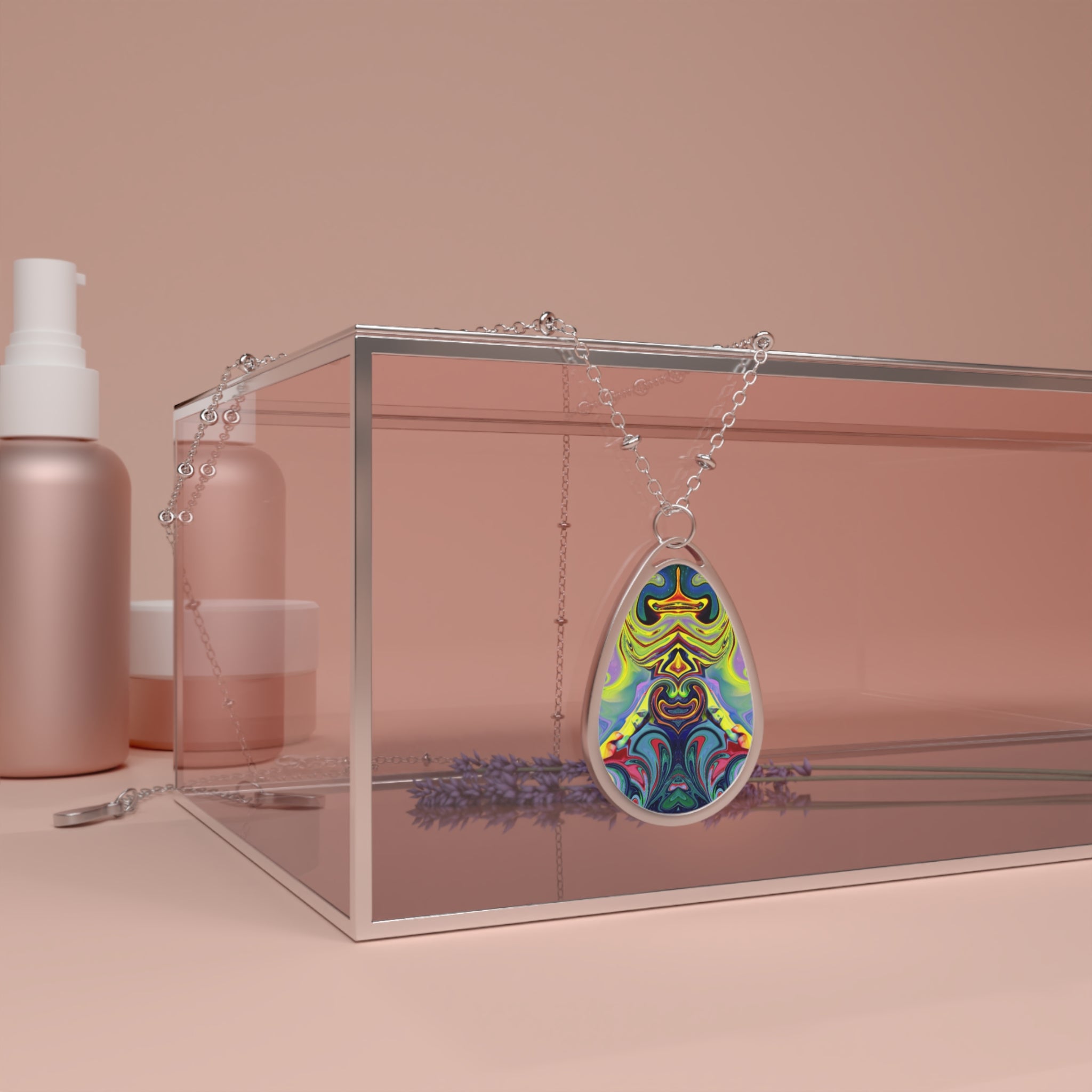 Creators Collection Oval Necklace with Abstract View