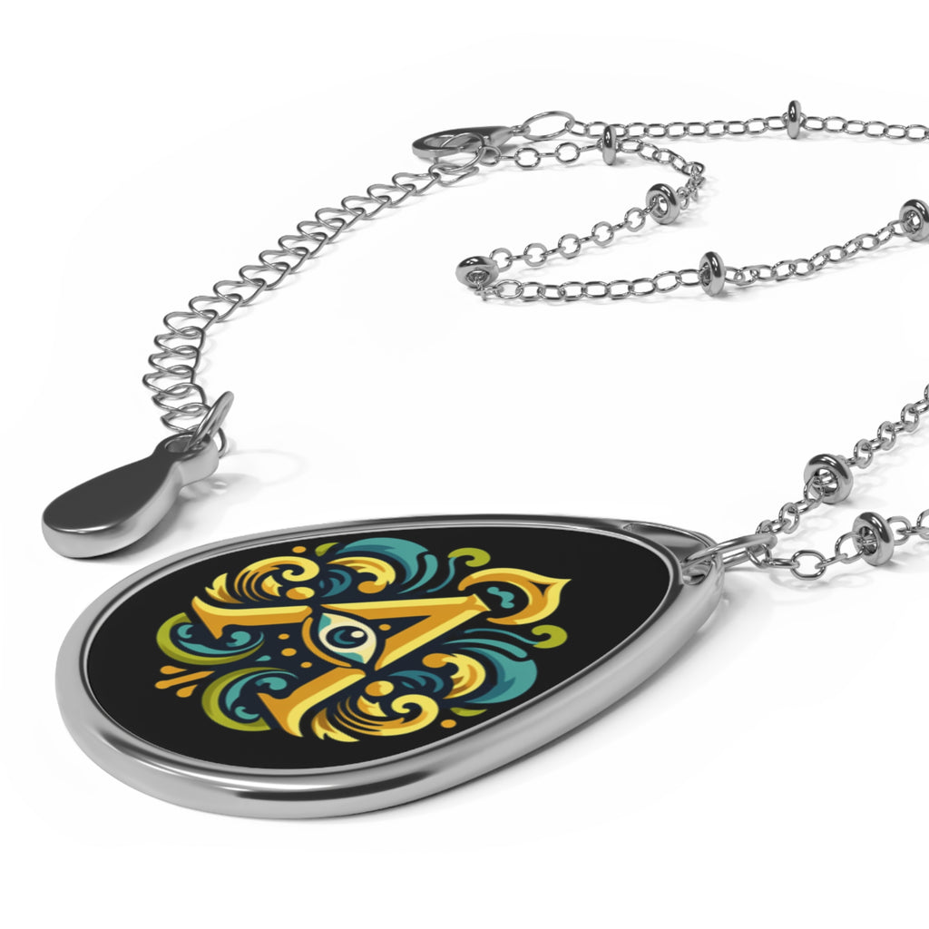 Creators Collections Oval Necklace with Abstract View