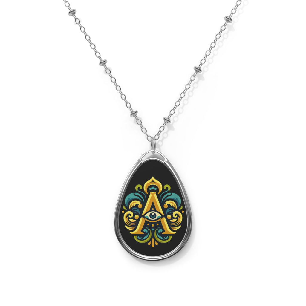Creators Collections Oval Necklace with Abstract View