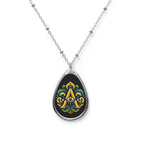 Creators Collections Oval Necklace with Abstract View