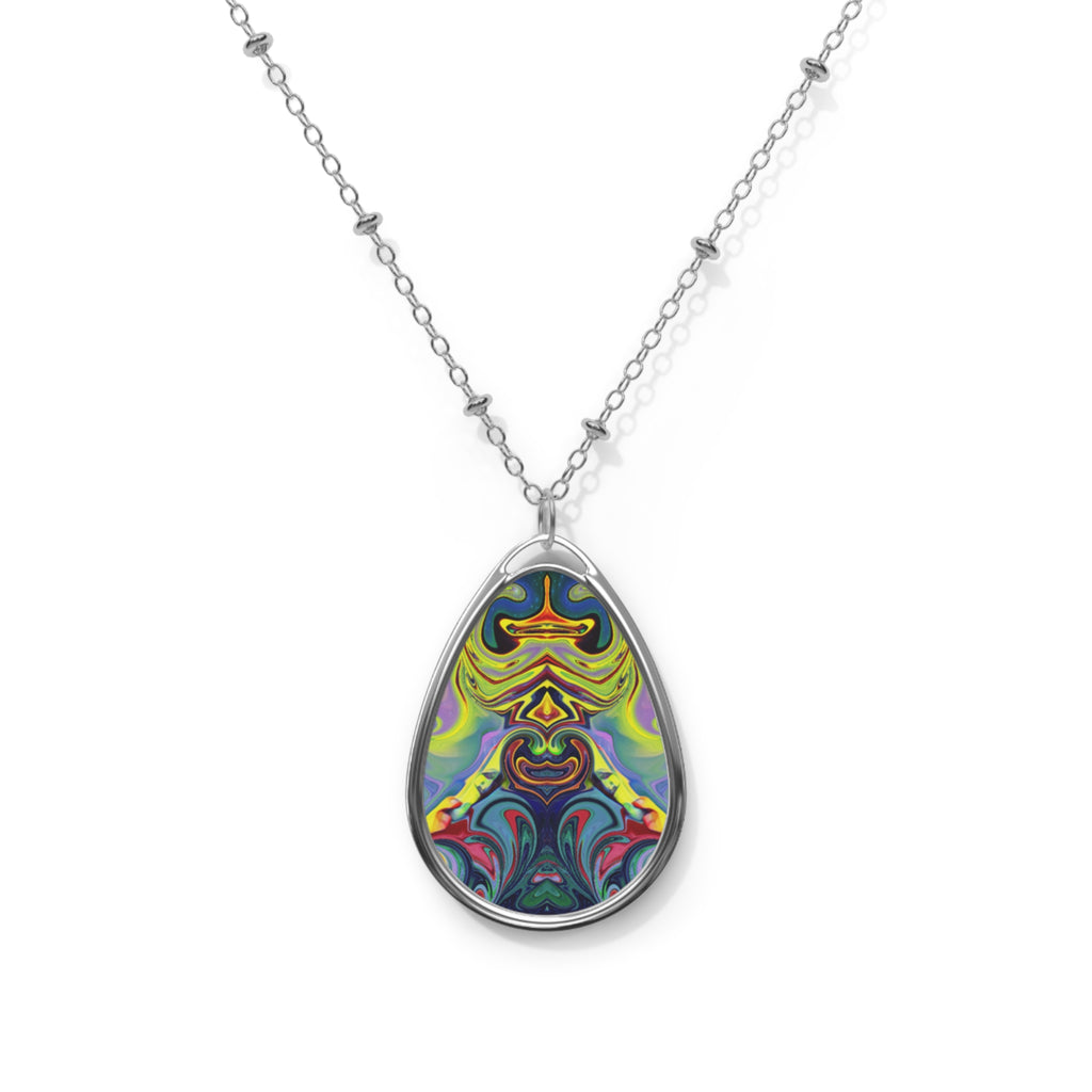 Creators Collection Oval Necklace with Abstract View