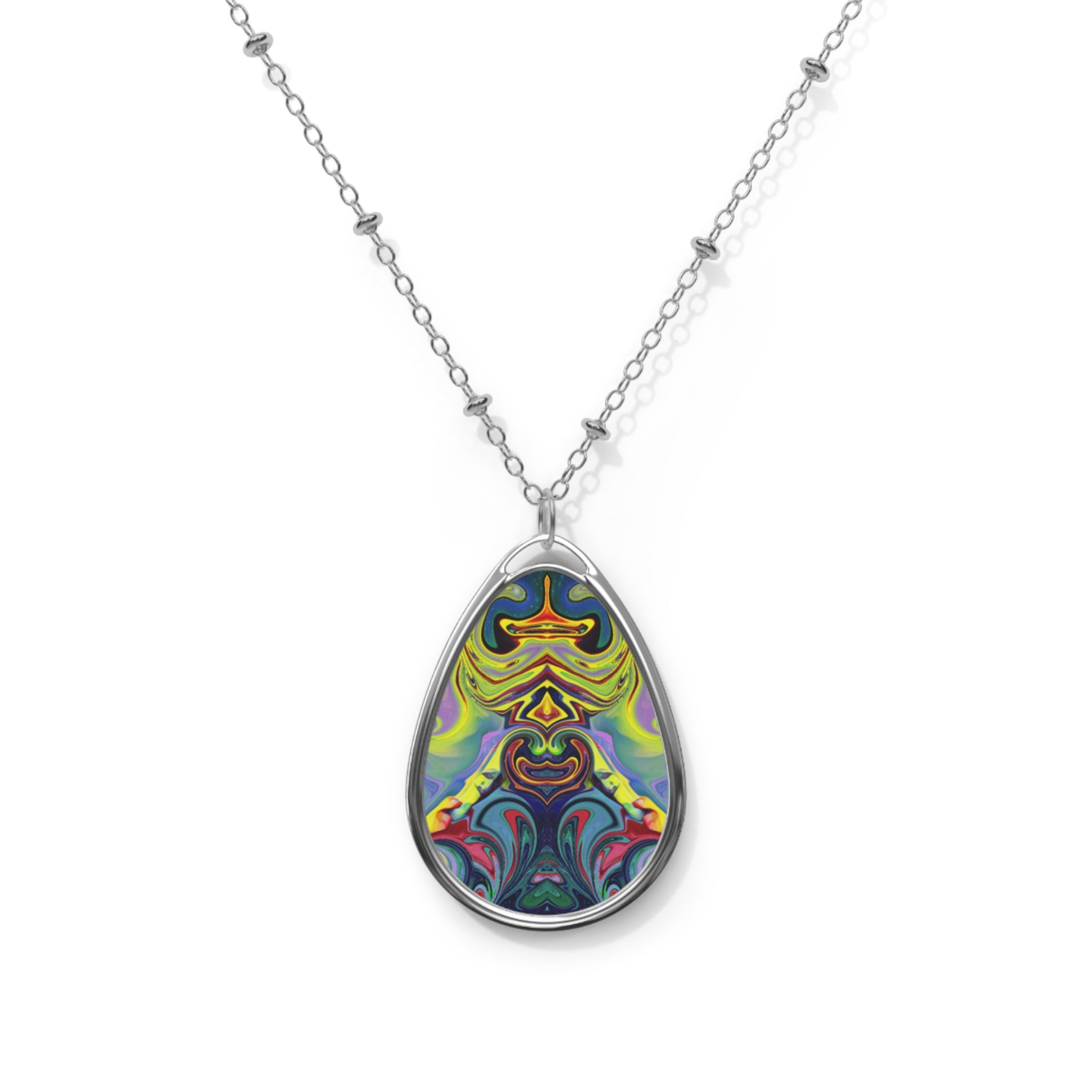 Creators Collection Oval Necklace with Abstract View